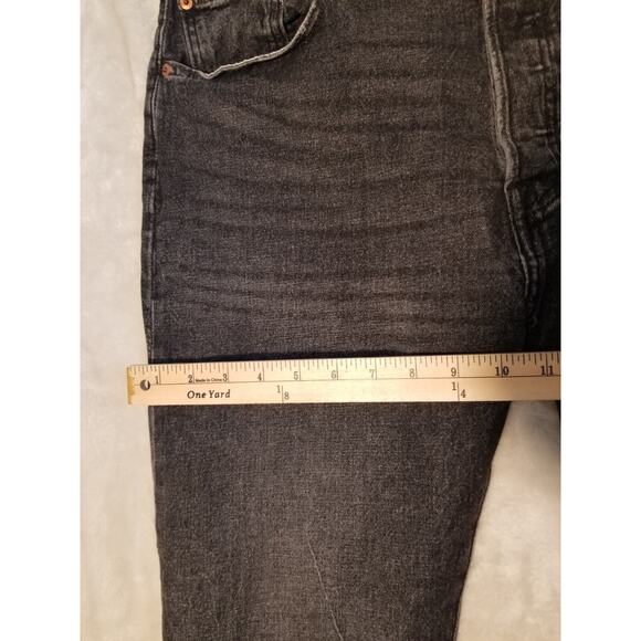 Levis 501 Jeans Mens 38x30 Black Original Fit Button Fly Dark Wash Denim Cotton - Picture 10 of 12